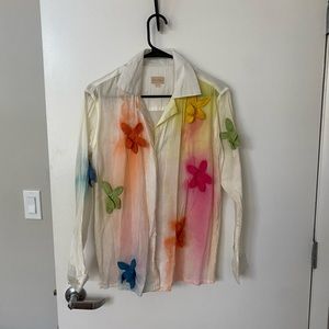Perte D’Ego Dego linen flower shirt